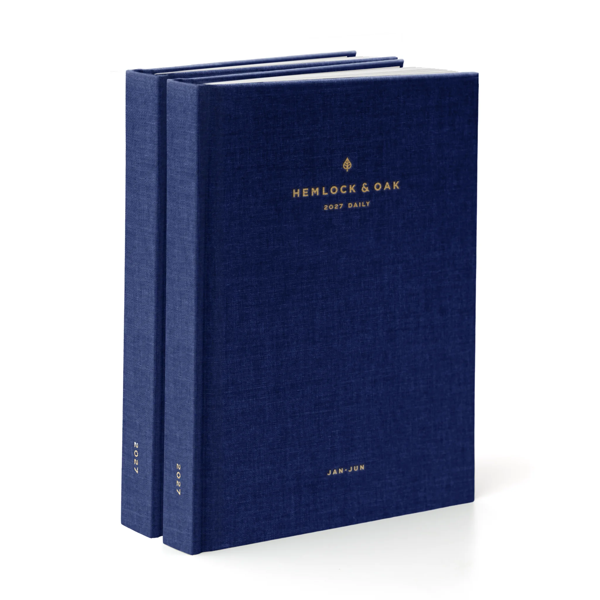 2027 Daily Duo B: Jul-Dec (Hardcover, Heritage 120gsm) in Spring - detail view #color_spring
