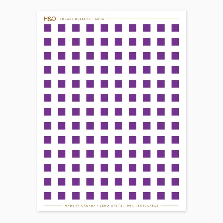 Square Bullets Stickers