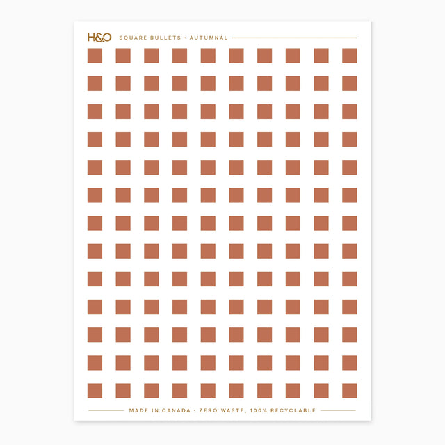 Square Bullets Stickers