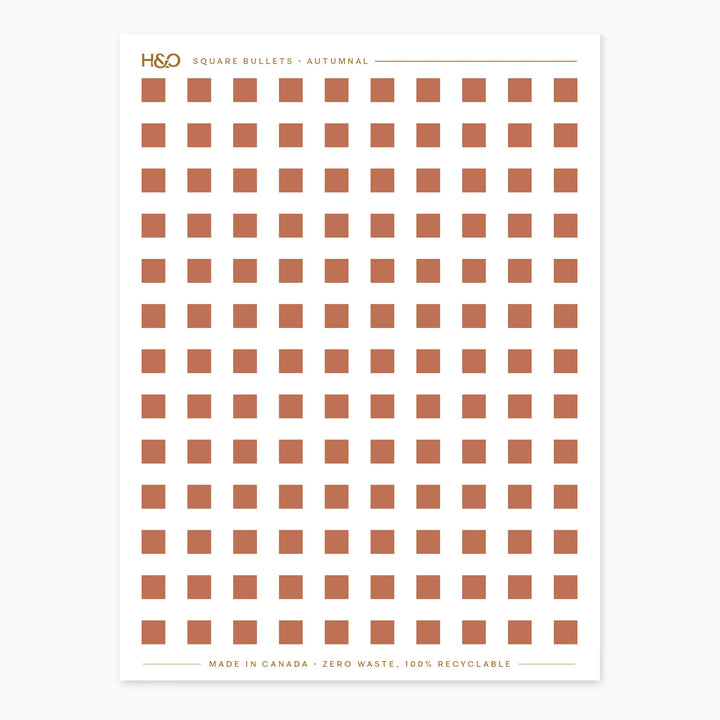 Square Bullets Stickers