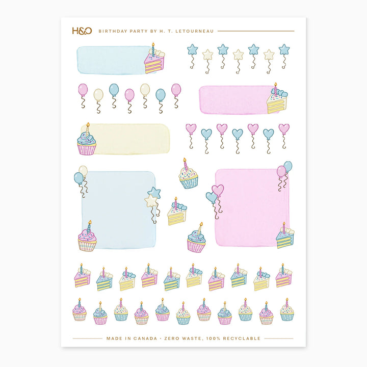 Birthday Party Stickers