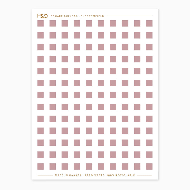 Square Bullets Stickers