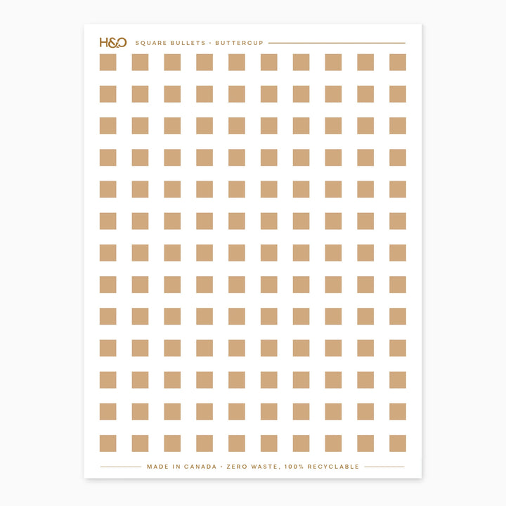 Square Bullets Stickers