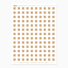 Square Bullets Stickers