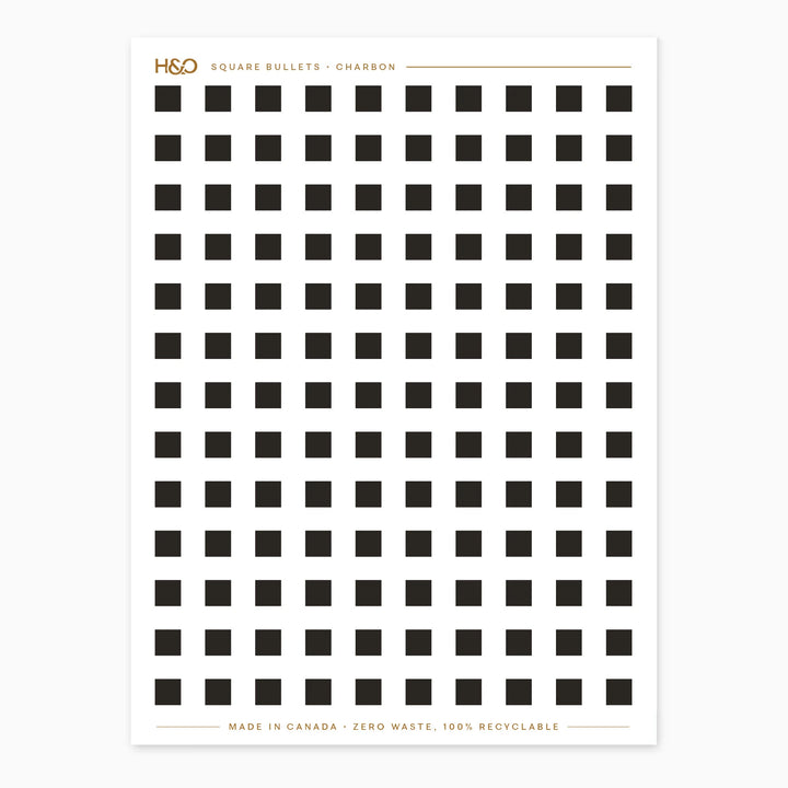 Square Bullets Stickers