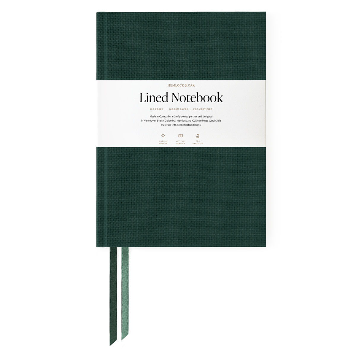 Lined Notebook - Blank Cover Deep Forest #color_ Deep Forest