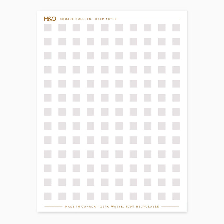 Square Bullets Stickers