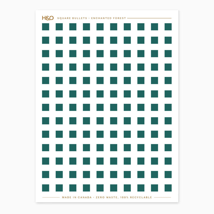 Square Bullets Stickers