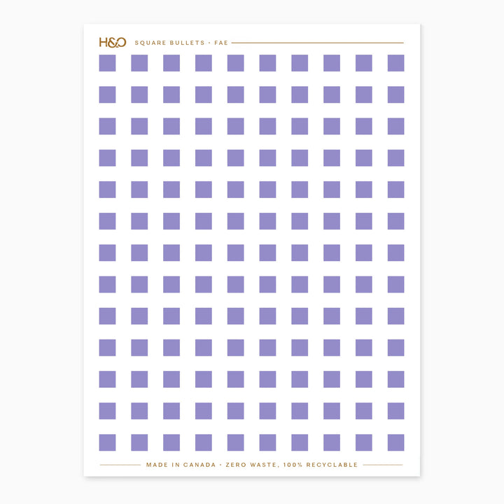 Square Bullets Stickers