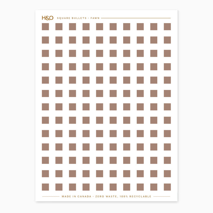 Square Bullets Stickers