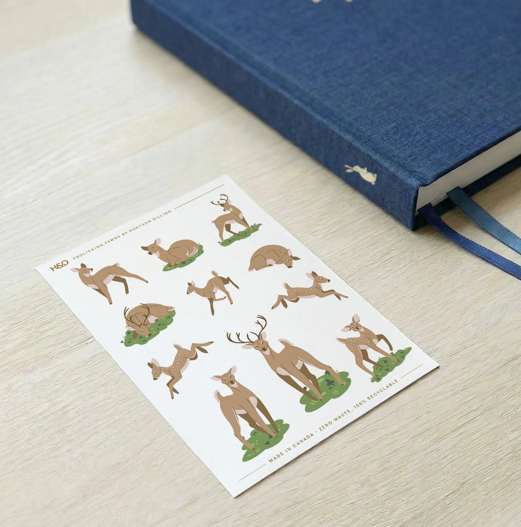 Frolicking Fawns Stickers