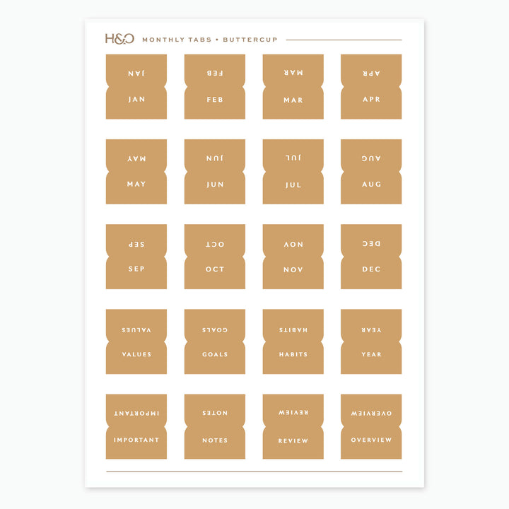 Monthly Tabs