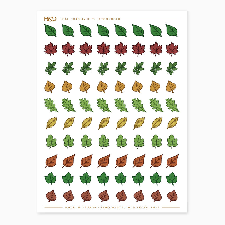 Leaf Dots Stickers