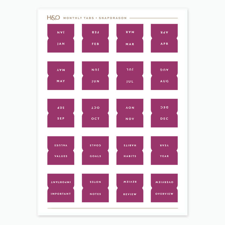 Imperfect Monthly Tabs