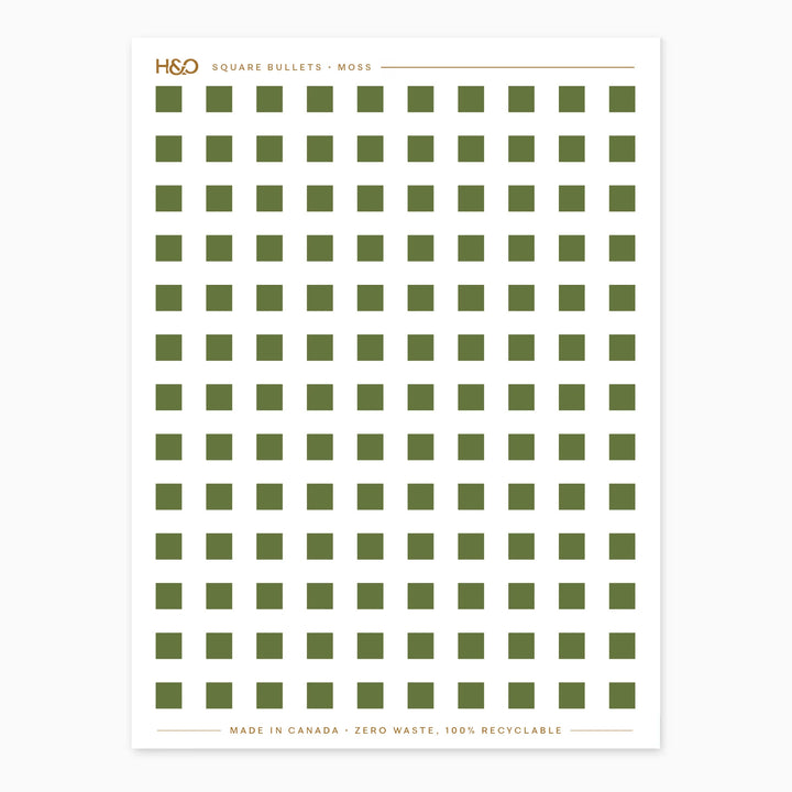 Square Bullets Stickers