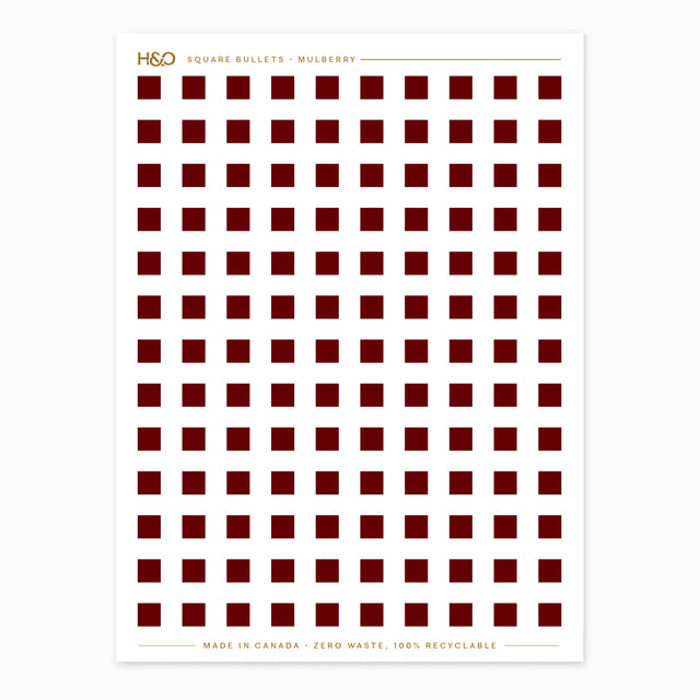 Square Bullets Stickers