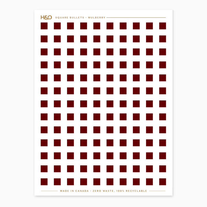 Square Bullets Stickers