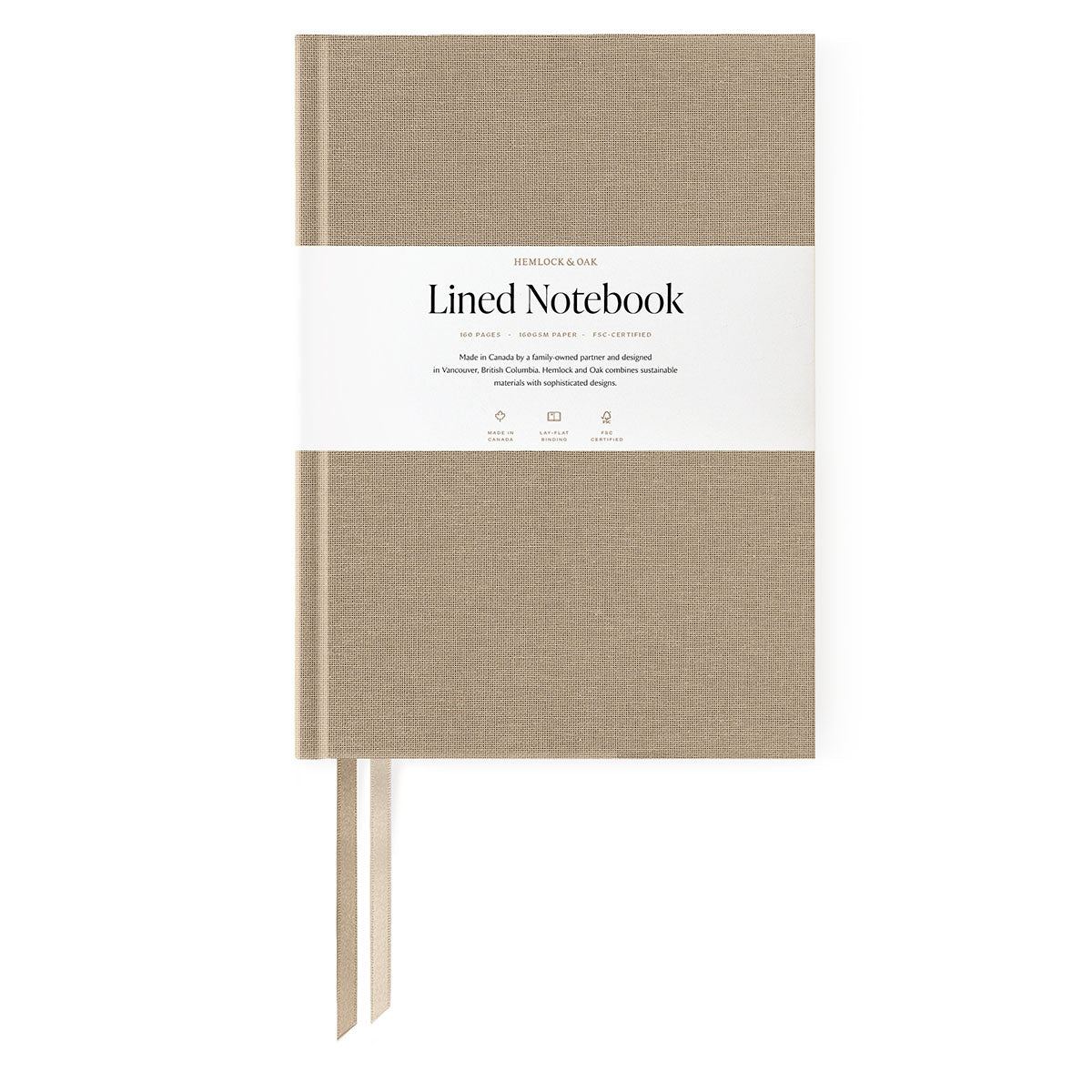 Lined Notebook - Blank Cover Oak #color_Oak