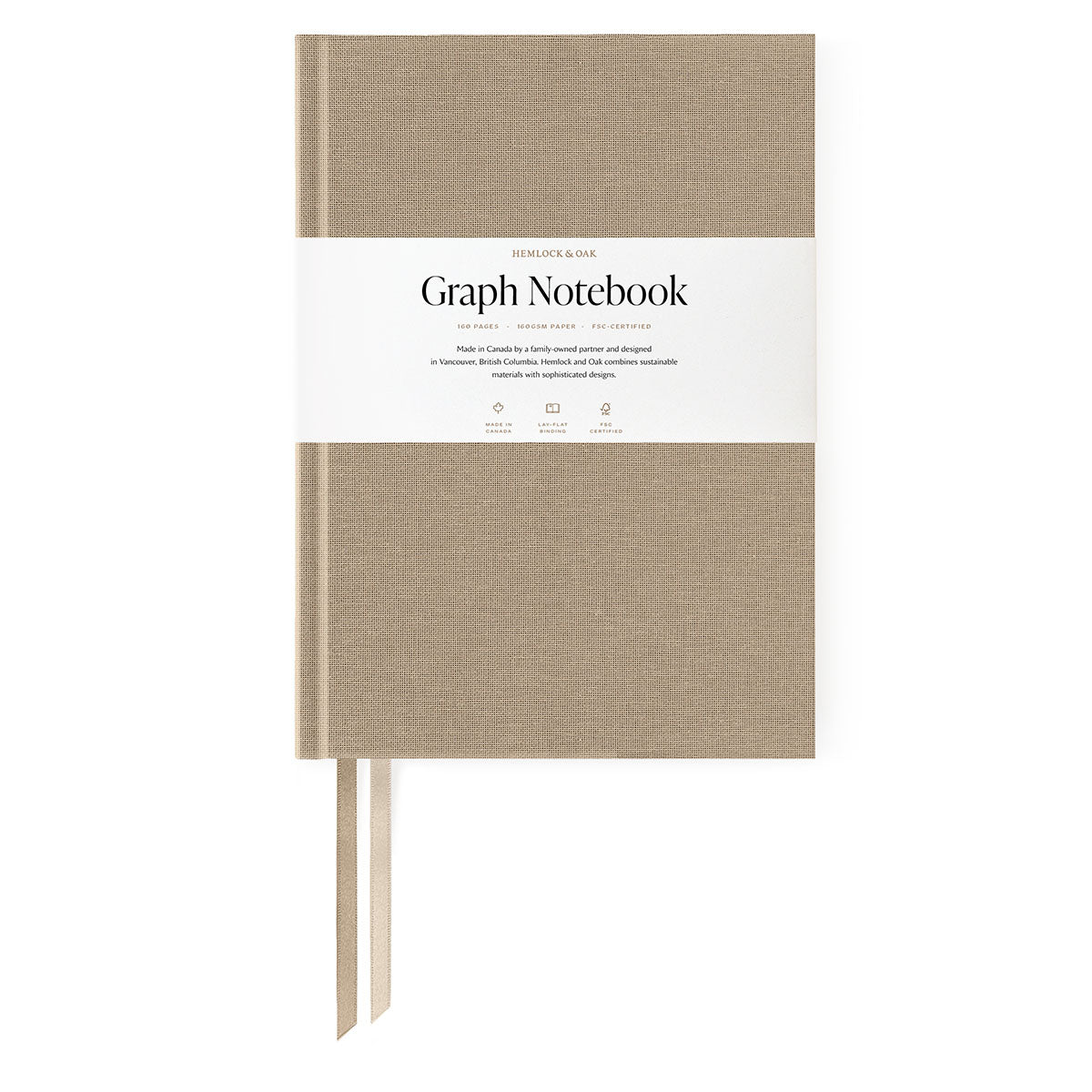 Square Graph Notebook - Blank Cover White Oak #color_ White Oak