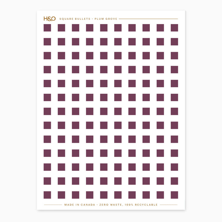 Square Bullets Stickers