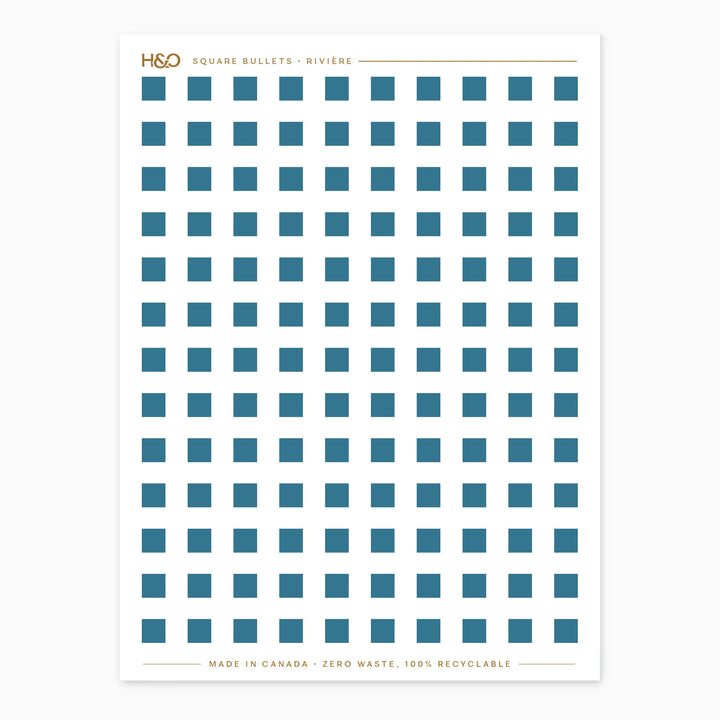 Square Bullets Stickers