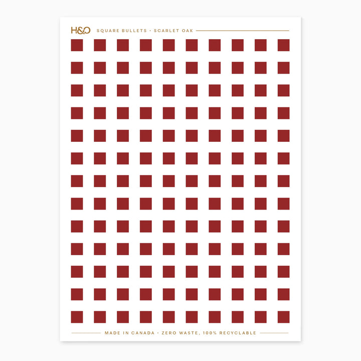 Square Bullets Stickers