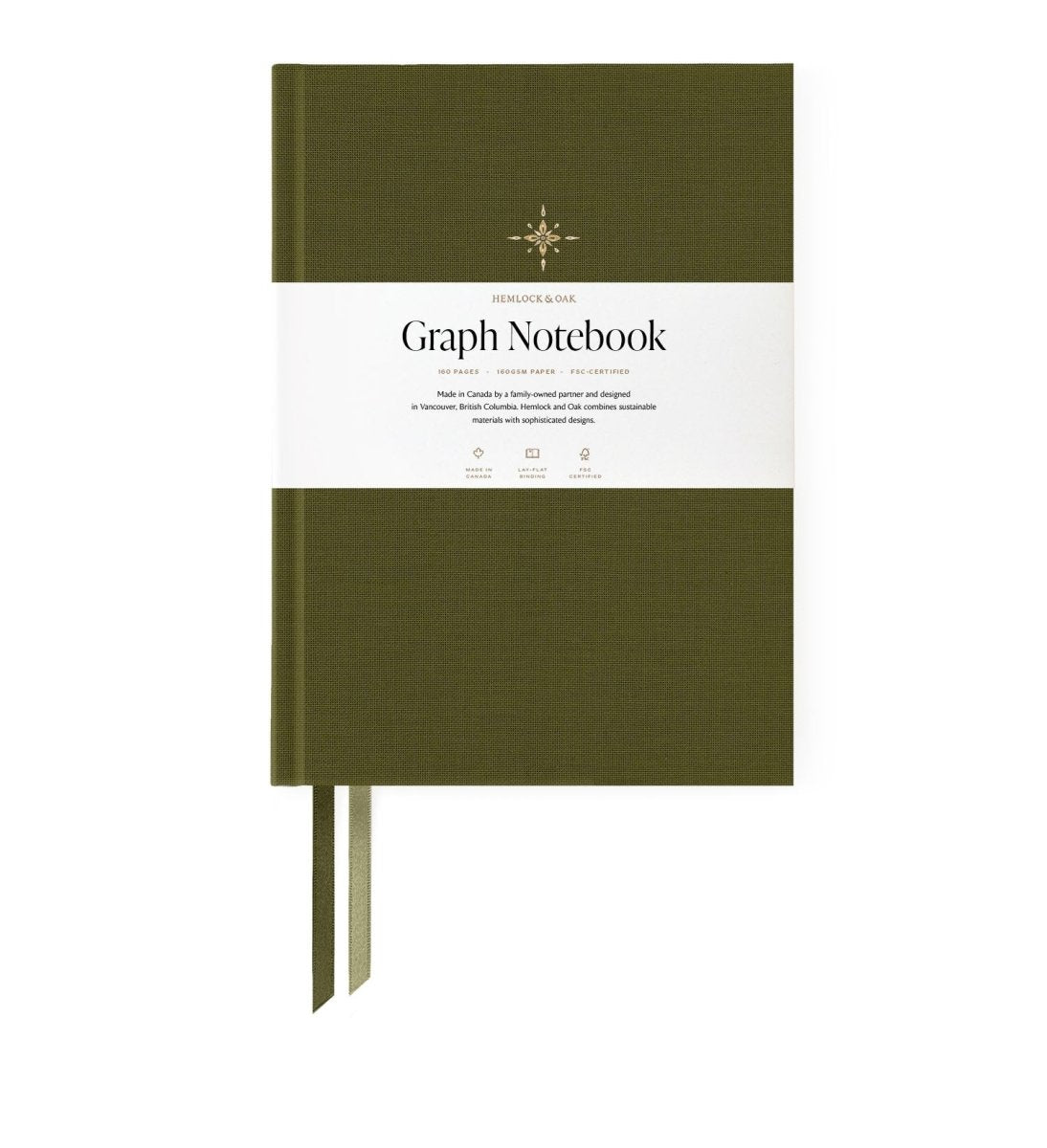 Square Graph Notebook - Hemlock & Oak