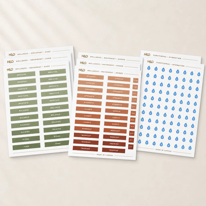 The Move & Hydrate Sticker Bundle (8 Sheets)