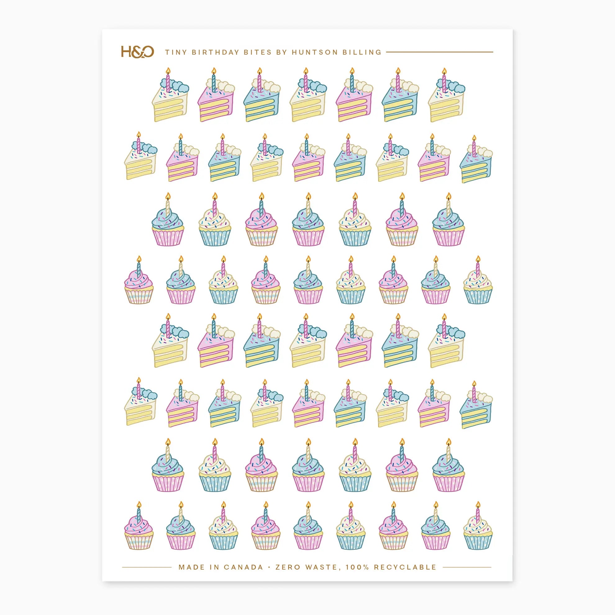 Tiny Birthday Bites Stickers