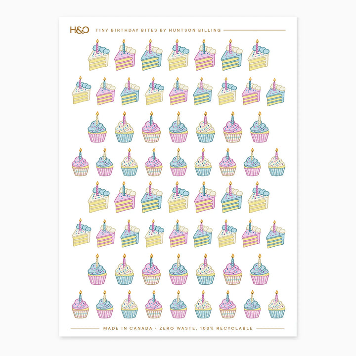 Tiny Birthday Bites Stickers