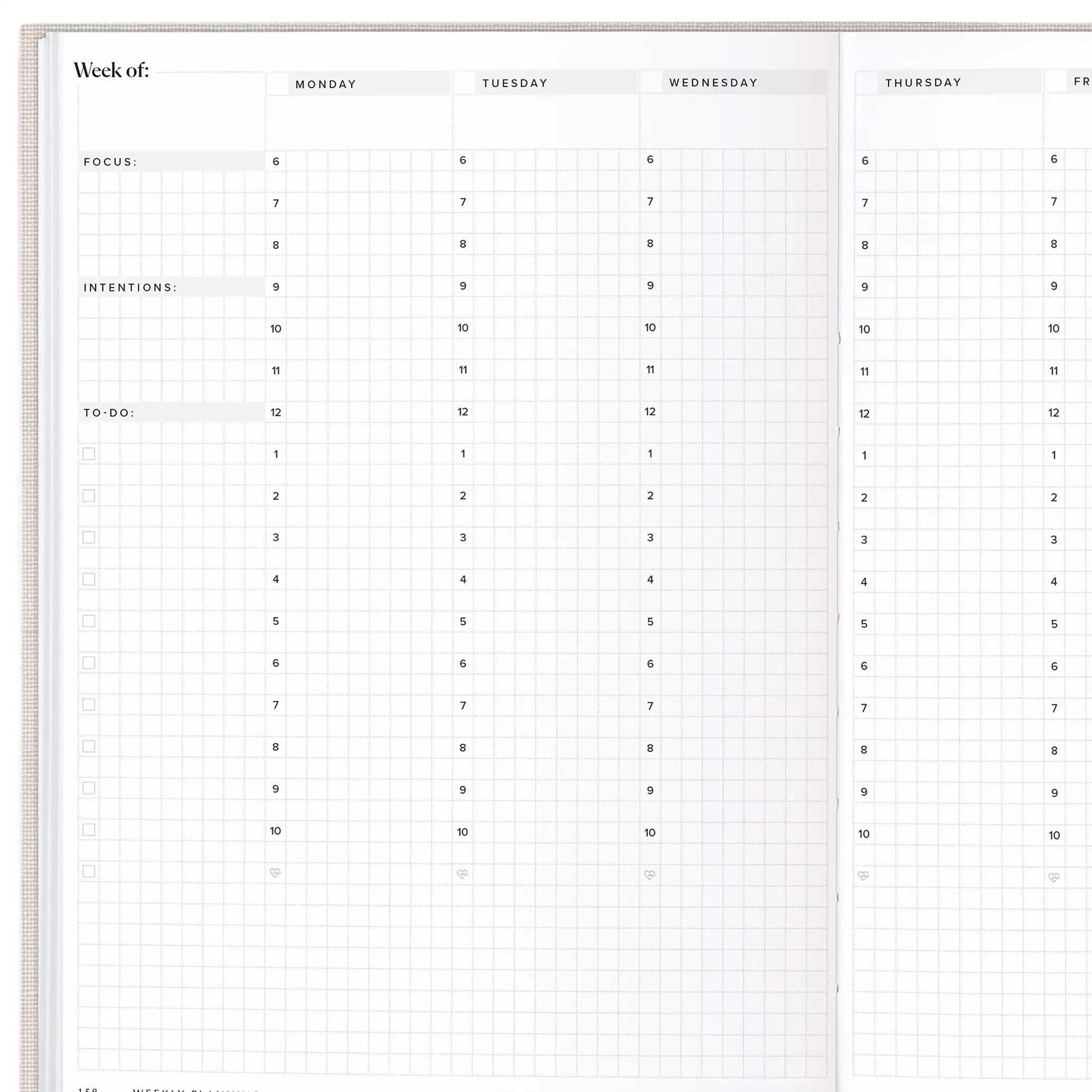 Undated Weekly Planner (Imperfect) #color_