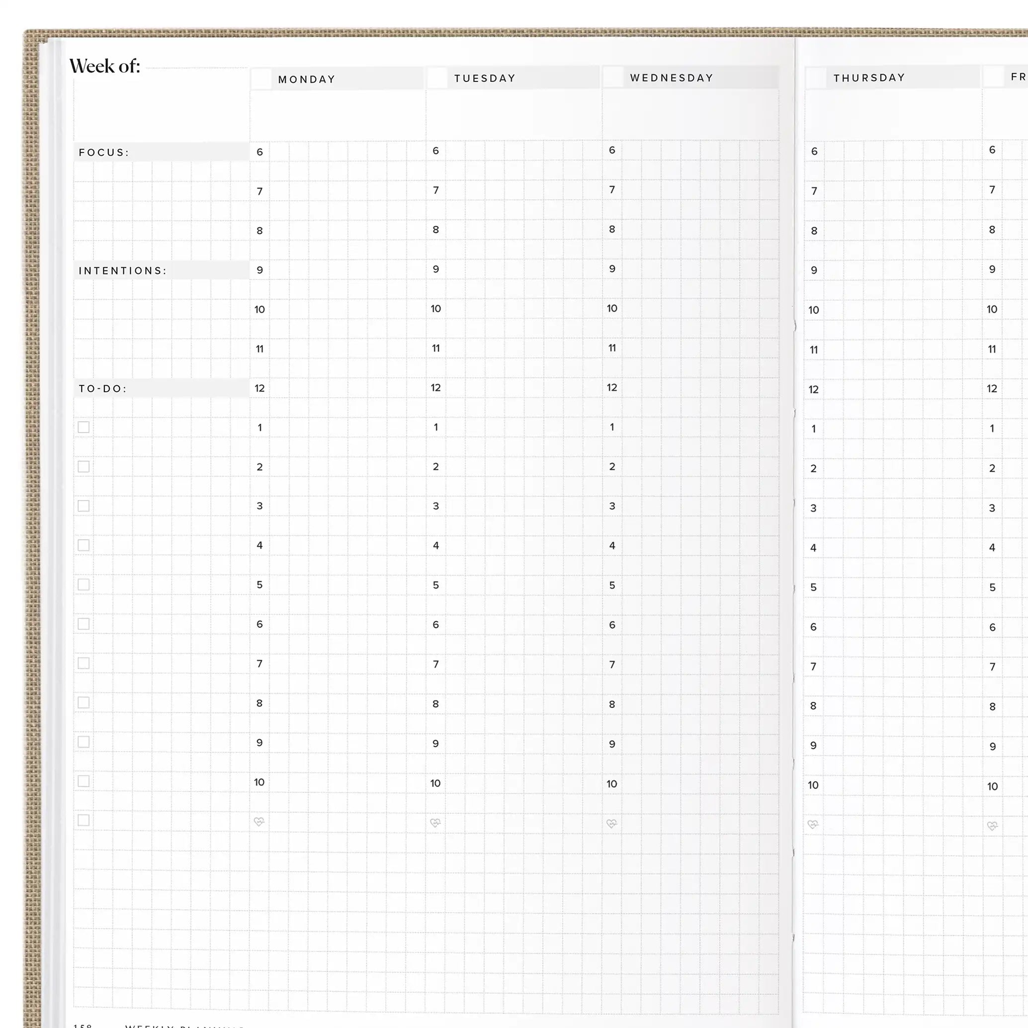 Undated Weekly Planner (Imperfect) #color_