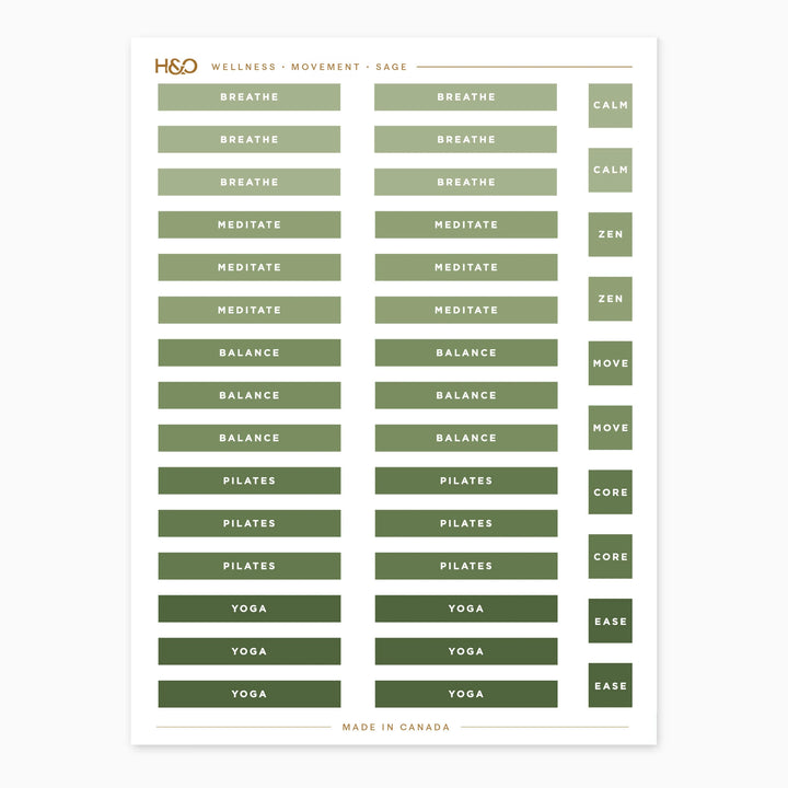 Wellness Movement Stickers