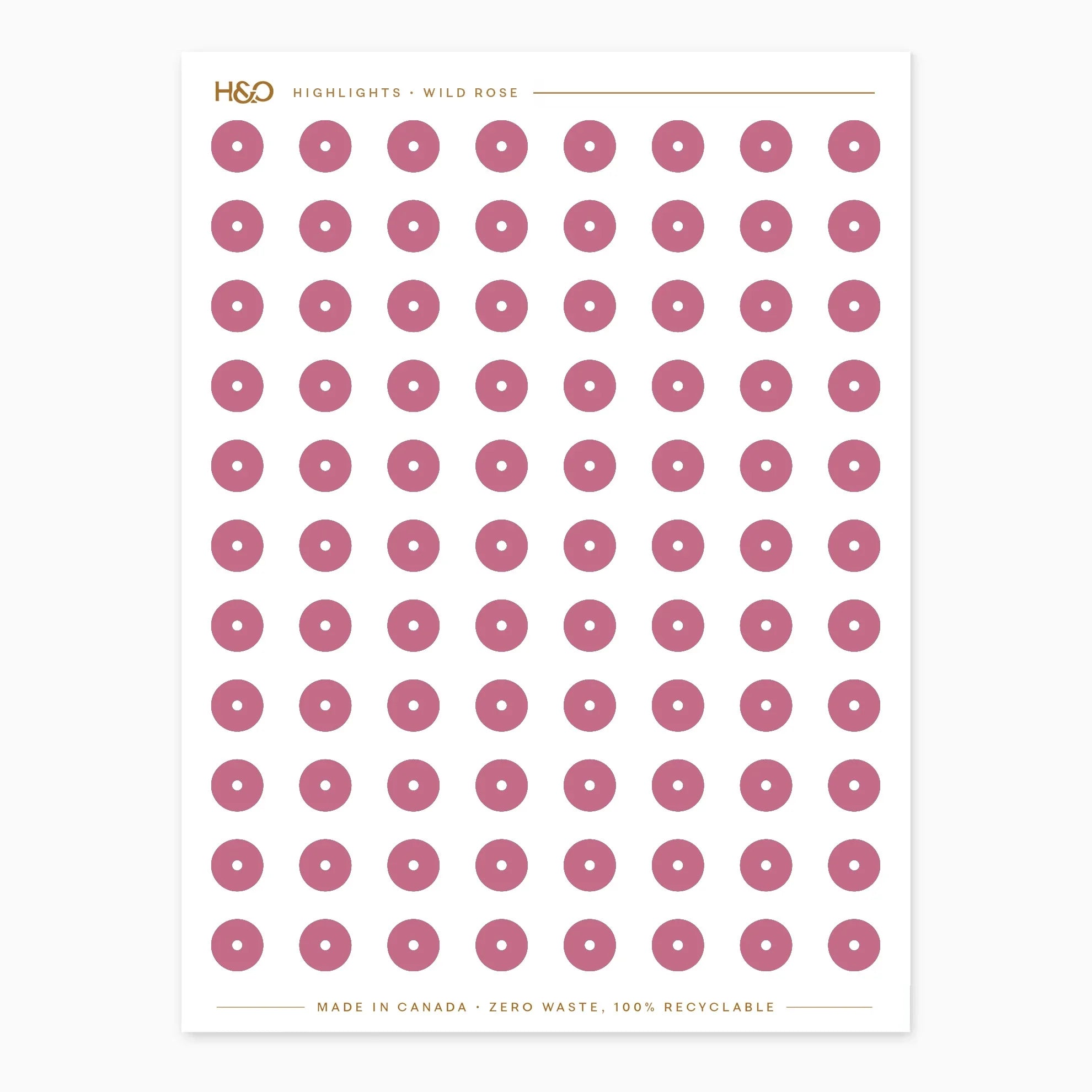 Highlights planner stickers in Wild Rose, Hemlock & Oak