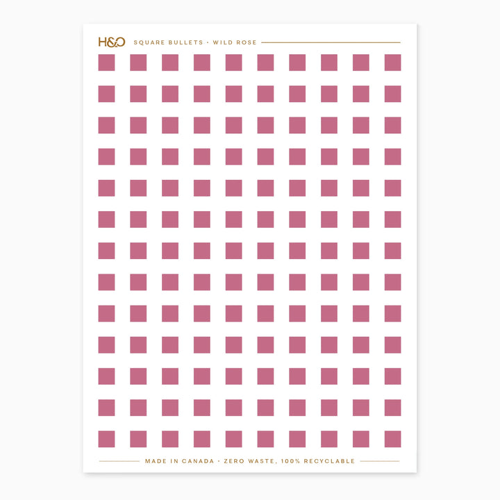 Square Bullets Stickers