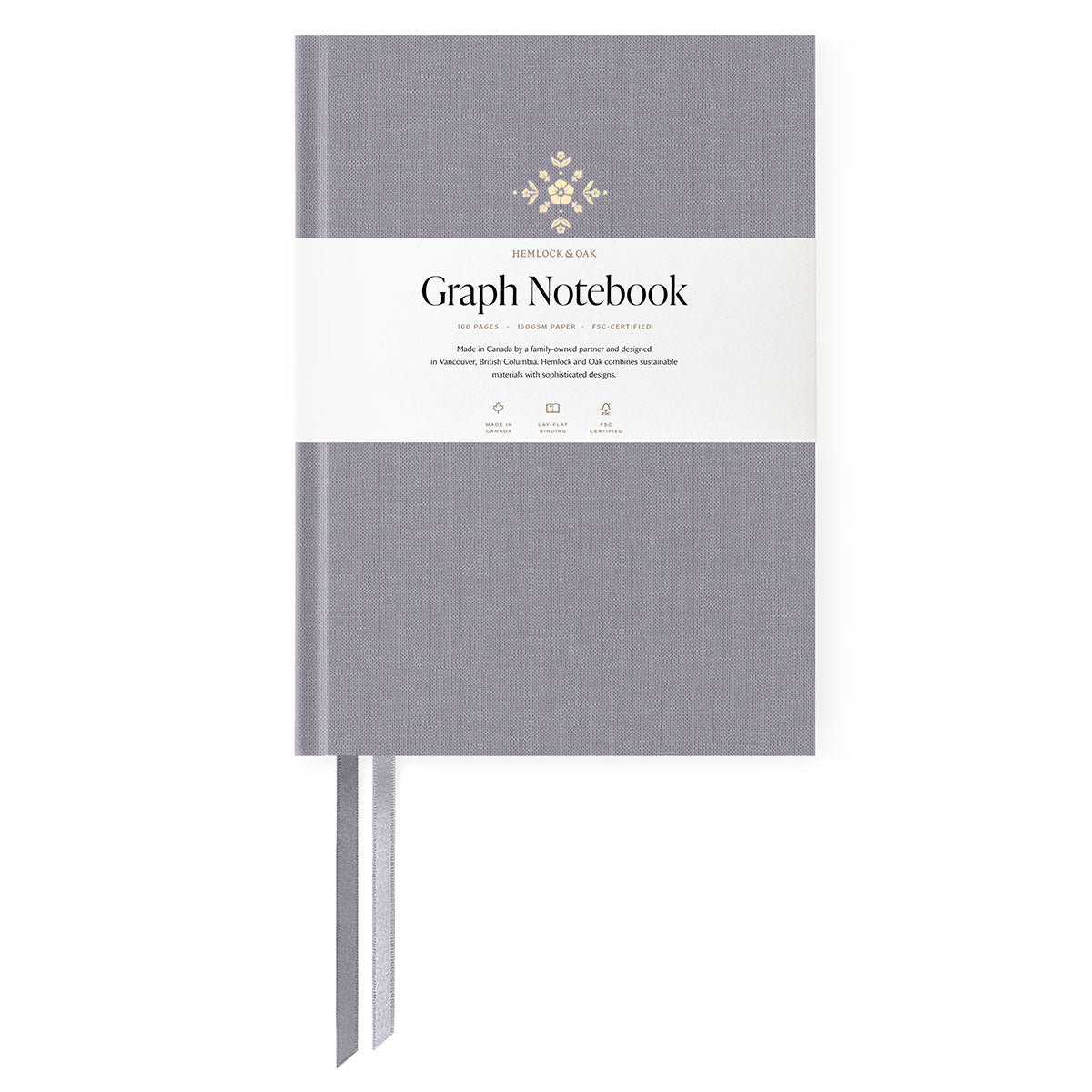 Notebooks (Imperfect) Wisteria - Graph Paper - Jardin Foil - Water Damage on Cover #color_ Wisteria - Graph Paper - Jardin Foil - Water Damage on Cover
