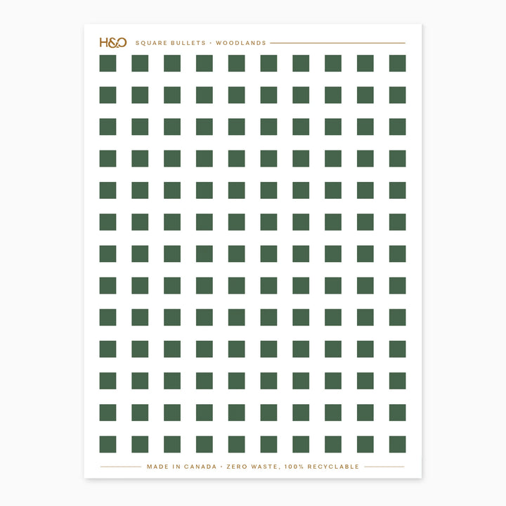 Square Bullets Stickers