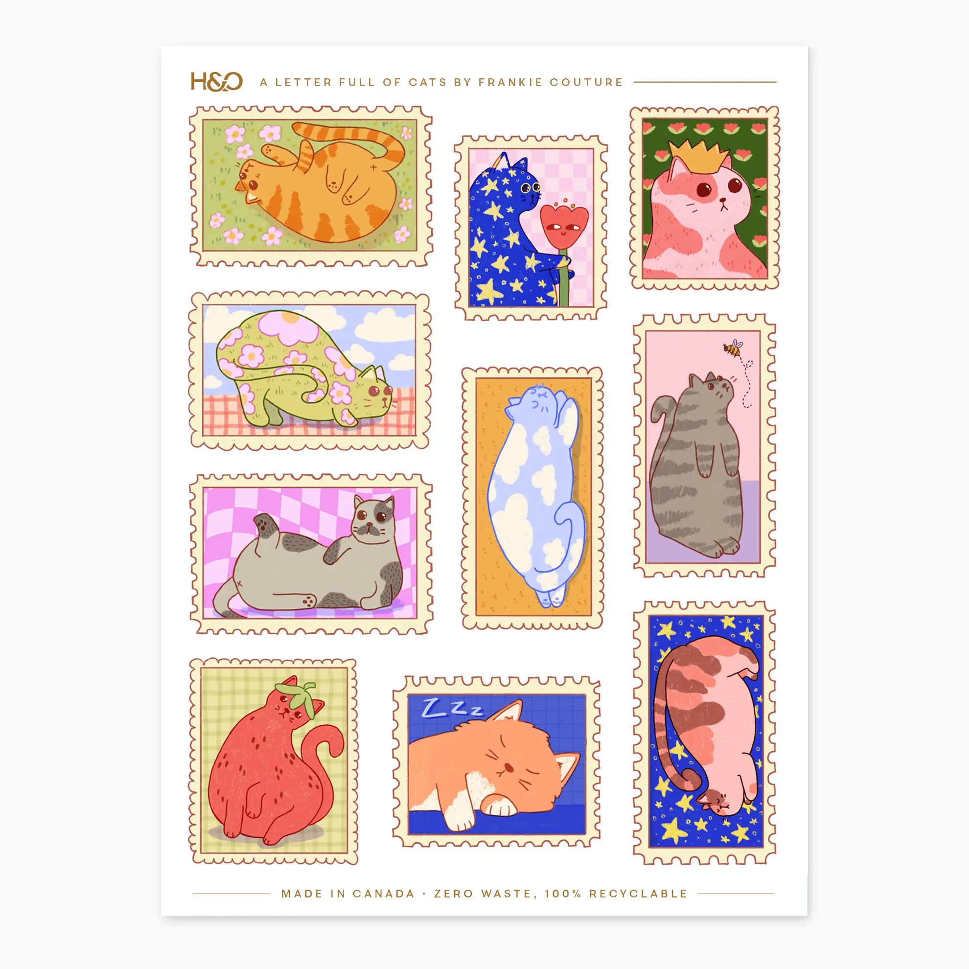 A Letter Full of Cats Stickers