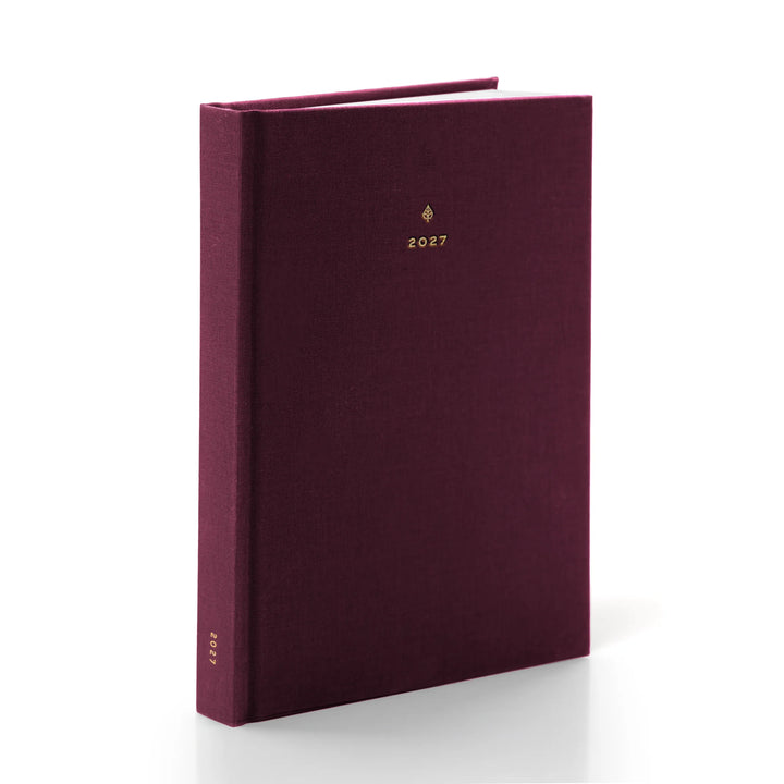 2027 B6 Weekly Minimalist Planner (Hardcover, Heritage 120gsm) in Mulberry - detail view #color_Mulberry
