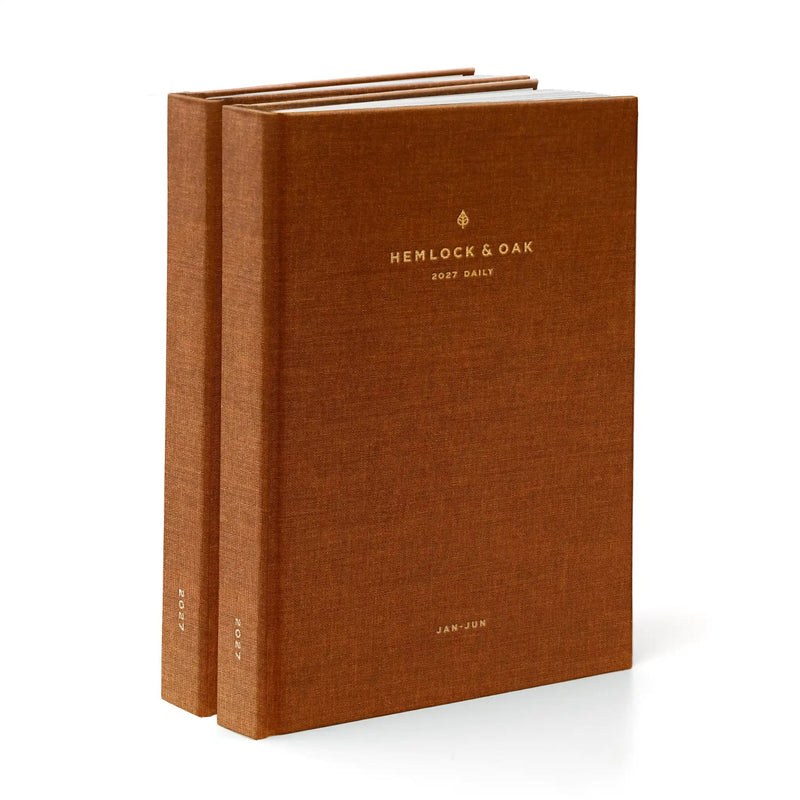 2027 Daily Duo B: Jul-Dec (Hardcover, Heritage 120gsm) in Autumnal - Dated Planner Made in Canada #color_autumnal
