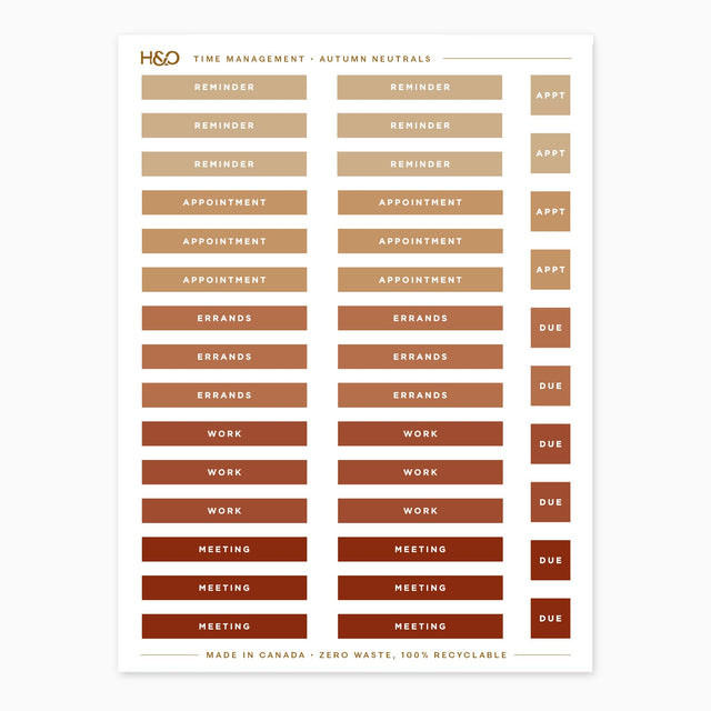 Time Management Stickers