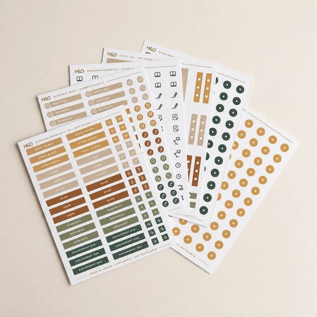 Autumnal Academic Sticker Set