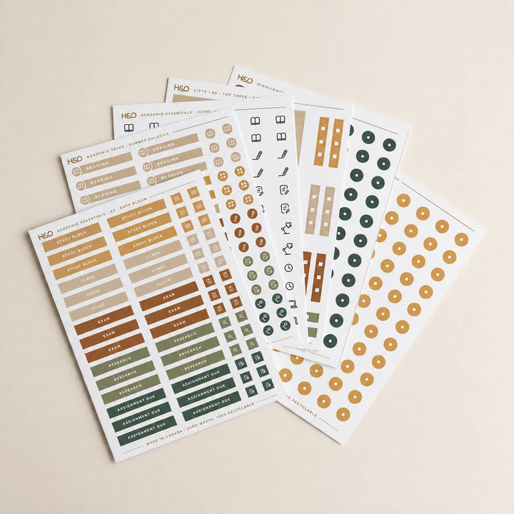Autumnal Academic Sticker Set