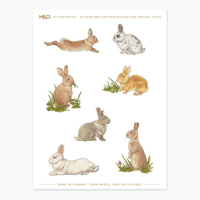 Clover and Cottontails Stickers