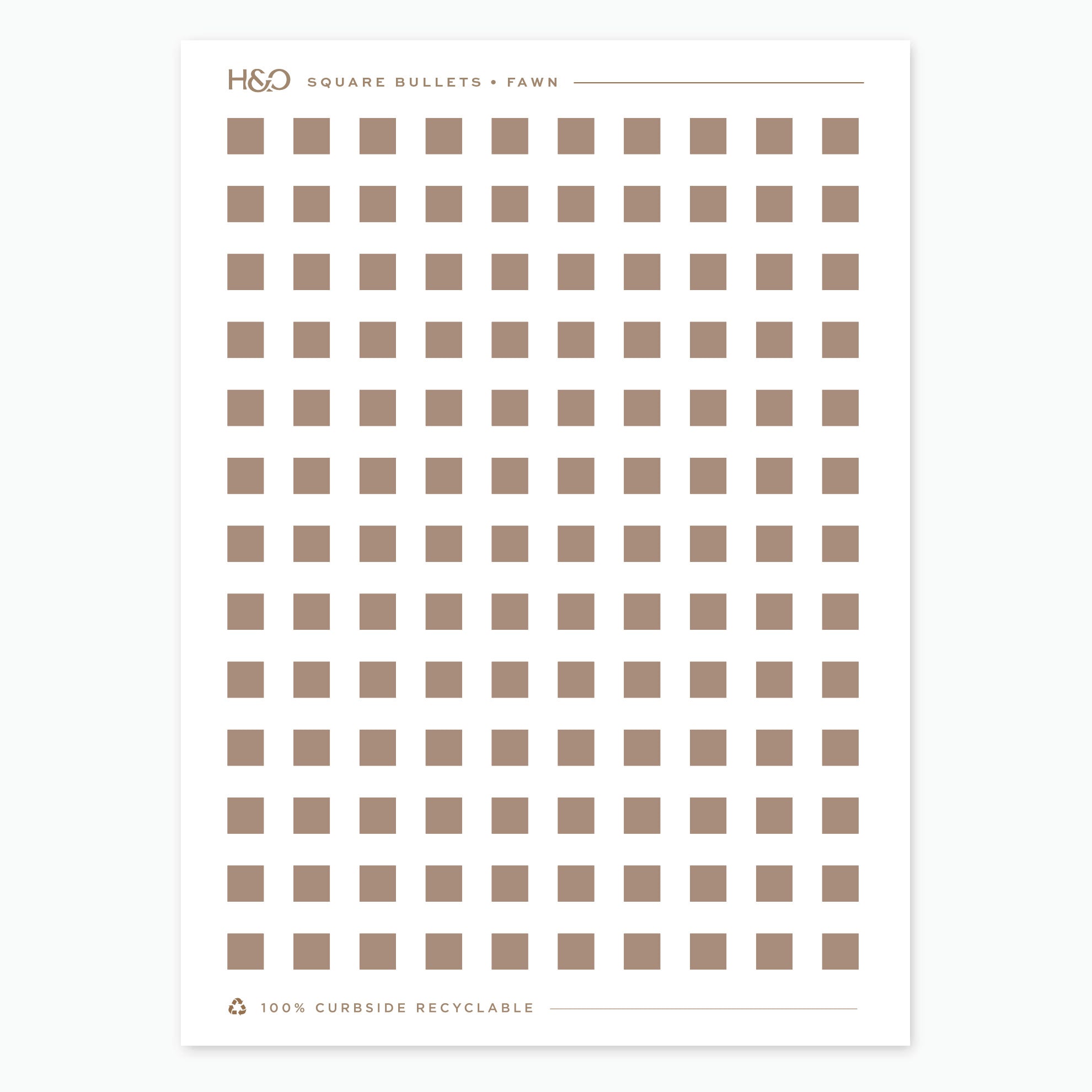 Square Bullet Stickers