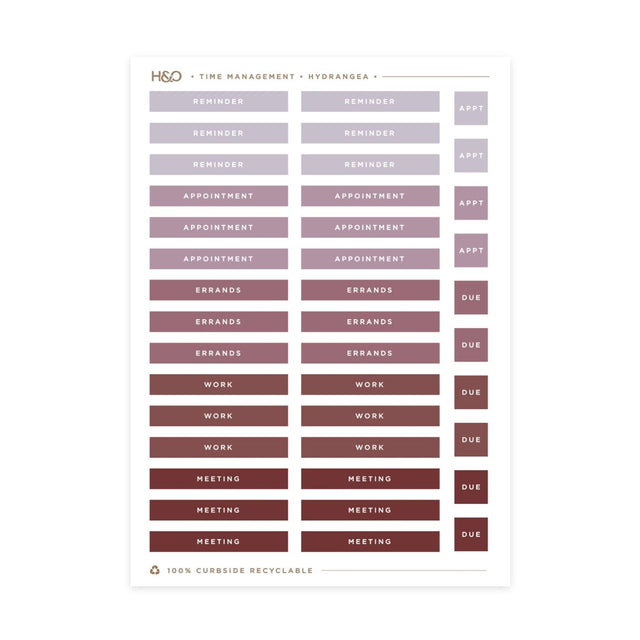 Time Management Stickers