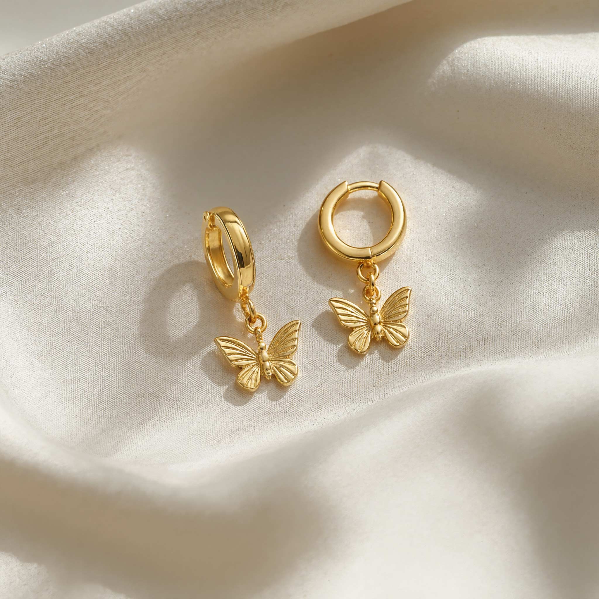 Monarque Charm Huggie Hoop Earrings