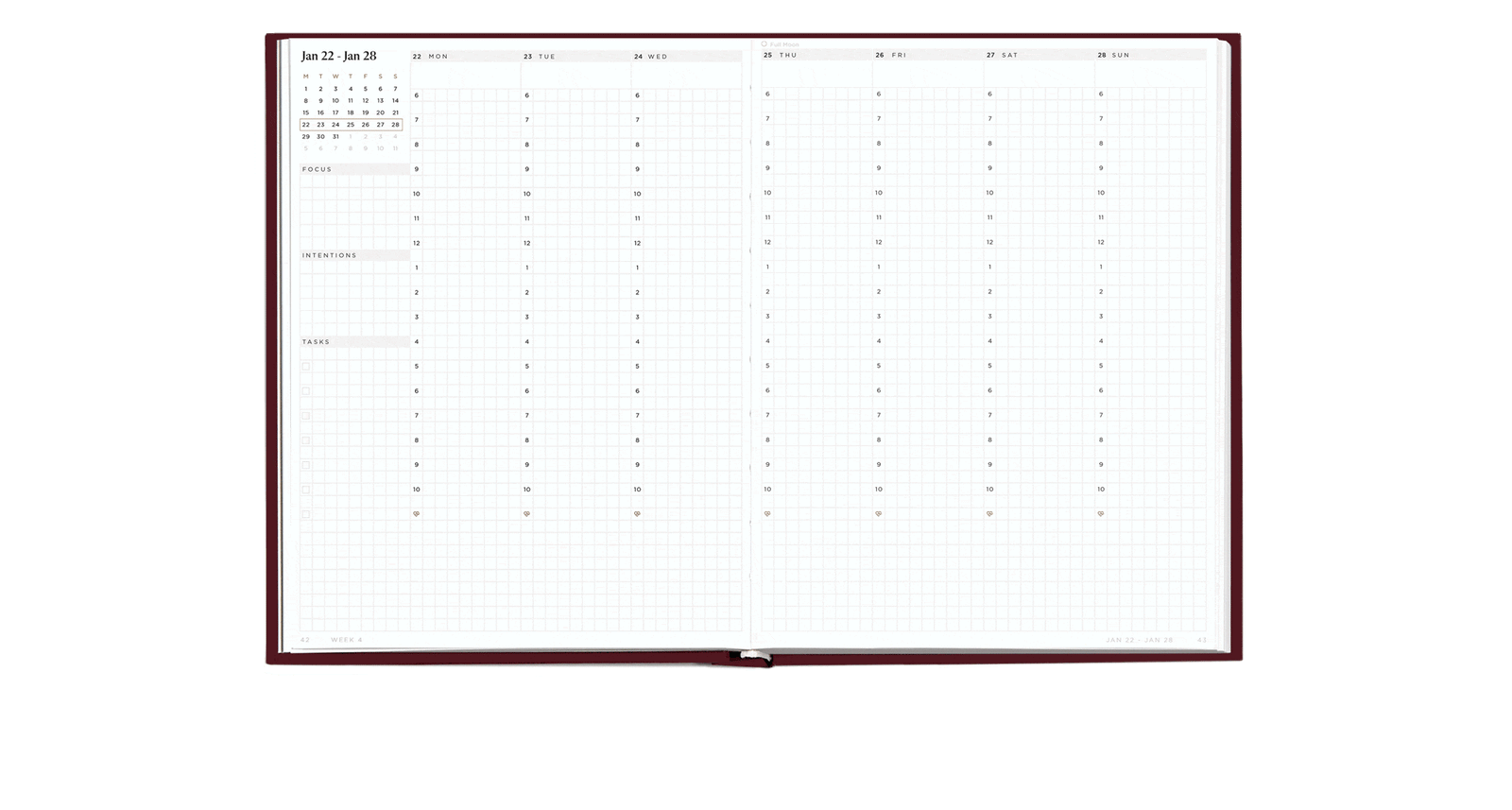 2024 Weekly Planner from Hemlock and Oak - Weekly Spread