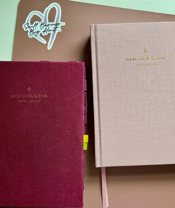 Two Hemlock & Oak planners from a customer