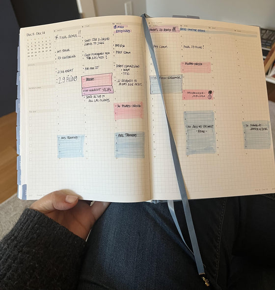 A customer's filled-out 2026 Weekly Planner